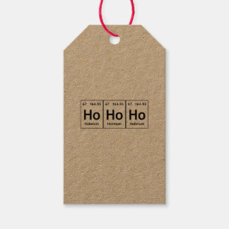 Etiquetas Para Regalos HoHoHo Holmium Elemento Tabla periódica Ciencia de