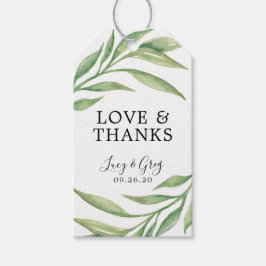 Etiquetas Para Regalos Hojas botánicas acuáticas | Boda Gracias