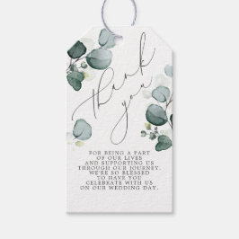Etiquetas Para Regalos Hojas de eucalipto Elegante Verdor Agradecimiento