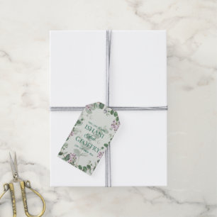Etiquetas Para Regalos Hojas de Eucalipto Verde Esmeralda Boda