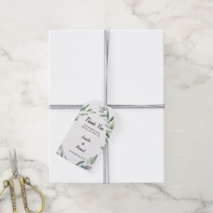 Etiquetas Para Regalos Hojas de la rama de olivo acuarela boda Gracias