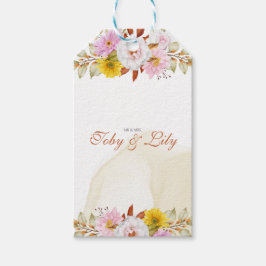 Etiquetas Para Regalos Hojas Florales Acuarela