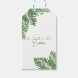 Etiquetas Para Regalos Hojas Tropicales 