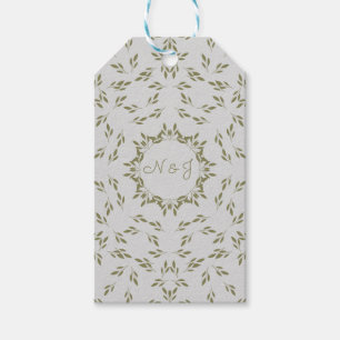 Etiquetas Para Regalos Hojas Verdes de Olivo Avena Natural Rústico Boda