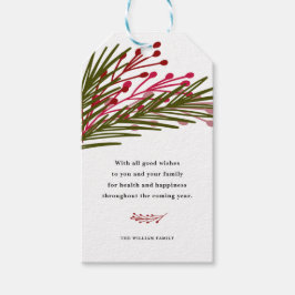 Etiquetas Para Regalos Hojas y bayas