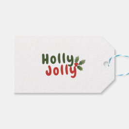 Etiquetas Para Regalos Holly Jolly - Fiesta festiva con icono holly