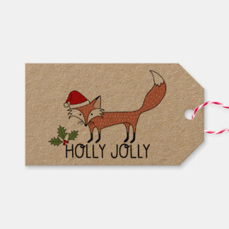 Etiquetas Para Regalos Holly Jolly Fox