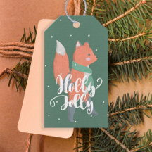 Holly Jolly Little Cute Naranja Fox Hunter Green