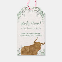 Etiquetas Para Regalos Holy Cow Rustic Boho Greenery Baby Shower