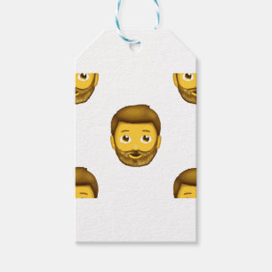 Etiquetas Para Regalos hombre barbudo de emoji