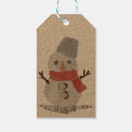 Etiquetas Para Regalos Hombre de nieve, vacaciones, Navidades, capricho