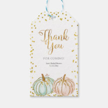 Hombres de Calabaza de Pastel Caído Revelar Etique