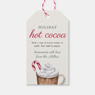 Etiquetas Para Regalos Homemade with Love Holiday Hot Cocoa Mix Christmas