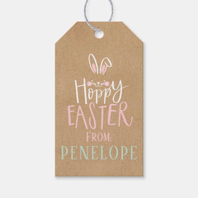 ETIQUETAS PARA REGALOS HOPPY EASTER (Anverso)