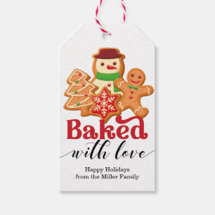 Etiquetas Para Regalos Horneado con amor Holiday Cookie