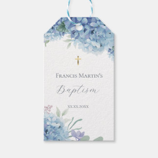 Etiquetas Para Regalos Hortensia floral Bautizo