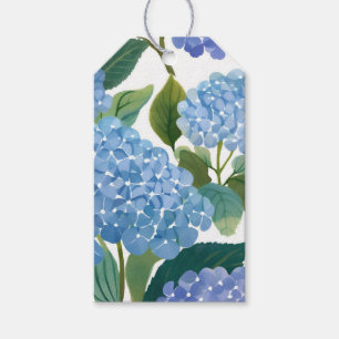 Etiquetas Para Regalos Hortensias Azules Bellos Pétalos Florales Flor
