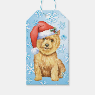 Etiquetas Para Regalos Howlidays feliz Norwich Terrier