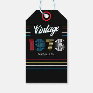 Etiquetas Para Regalos Huelga retro vintage 1976 50º cumpleaños o Reunión