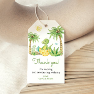 Etiquetas Para Regalos Huevo de Dinosaurio Cute Acuarela Baby Shower Grac