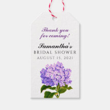 Hydrangea Kraft Morada Personalizada para Despedid