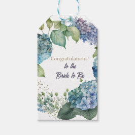 Etiquetas Para Regalos Hydrangeas Acuarela “Felicidades”