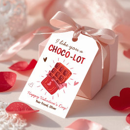 Etiquetas Para Regalos I Like You a Choco-lot Valentine Gift Tag