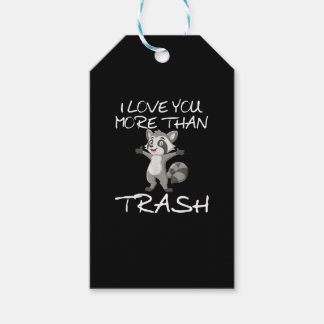 Etiquetas Para Regalos I Love You More Than Trash Funny Raccoon Humor 