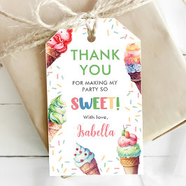 Etiquetas Para Regalos Ice Cream Primer Fiesta de Cumpleaños