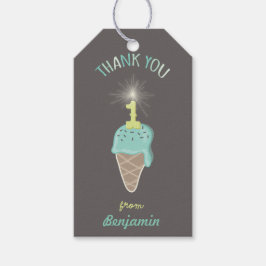 Etiquetas Para Regalos Ice Cream Sparkler Primer Cumpleaños Gracias Etiqu