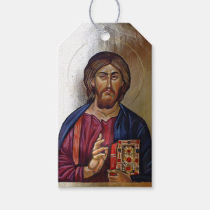 Etiquetas Para Regalos Icono bizantino del Pantocrador de Cristo