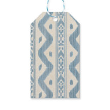 Ikat azul a pequeña escala sobre crema