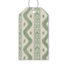 Ikat Verde a Pequeña Escala sobre Crema