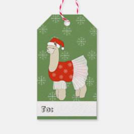 Etiquetas Para Regalos illusima Ballerina Llama Navidades Snowflakes