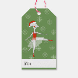 Etiquetas Para Regalos illusima Ballerina Mouse Navidades Snowflakes