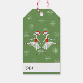 Etiquetas Para Regalos illusima Ballerina Navidades de ratones Snowflakes