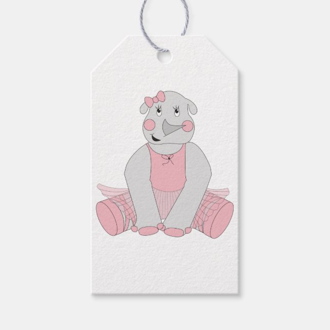 Etiquetas Para Regalos illusima Ballerina Rhino (Anverso)