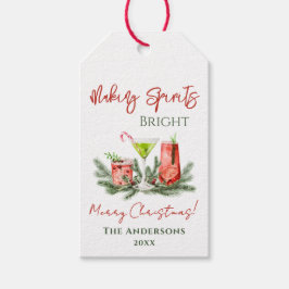 Etiquetas Para Regalos Iluminando Espíritus Navideños Personalizados