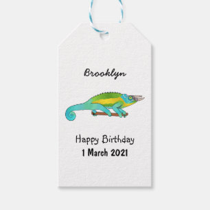 Etiquetas Para Regalos Ilustracion chameleon personalizado de Jackson