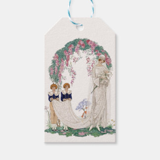 Etiquetas Para Regalos Ilustración de boda Art Nouveau – Novia vintage