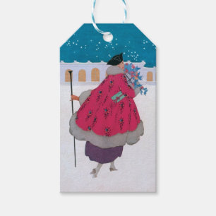 Etiquetas Para Regalos Ilustracion de la cubierta de la moda de época, di