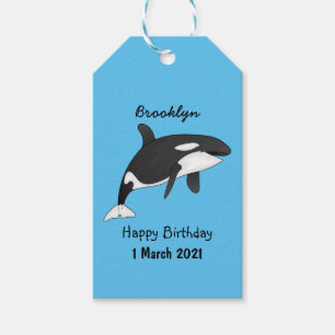 Etiquetas Para Regalos Ilustracion de personalizado de ballenas asesina
