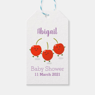 Etiquetas Para Regalos Ilustracion de personalizado de cerezas rojas de s