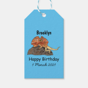 Etiquetas Para Regalos Ilustracion de personalizado de lagarto de cuello