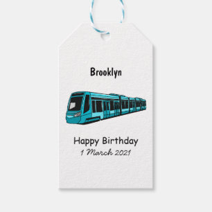 Etiquetas Para Regalos Ilustracion de personalizado de locomotora eléctri