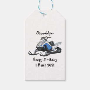 Etiquetas Para Regalos Ilustracion de personalizado para motos de nieve