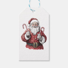 Etiquetas Para Regalos ilustración de Santa Claus de Navidad