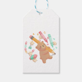 Etiquetas Para Regalos Ilustración de Teddy para el regreso a clases