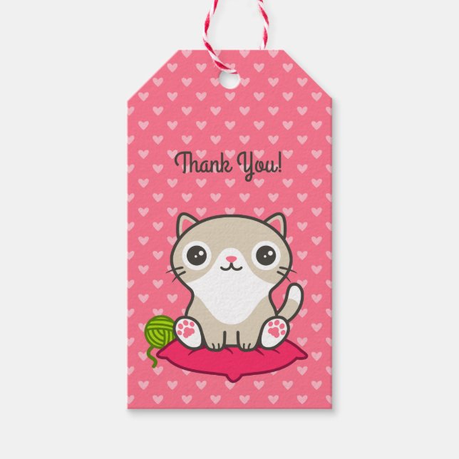 Etiquetas Para Regalos Ilustracion Kitty (Anverso)