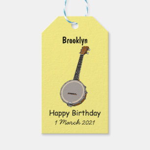 Etiquetas Para Regalos Ilustracion personalizado Banjo